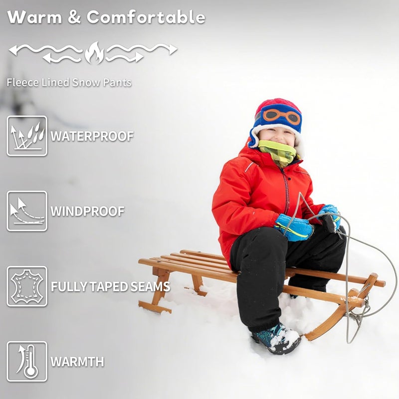 Dreammonkey Kids Snow Pants - Waterproof, Fleece Lined, Windproof & Thermal Insulated Ski/Snow Play Pants for 2T-14Y - Image 5